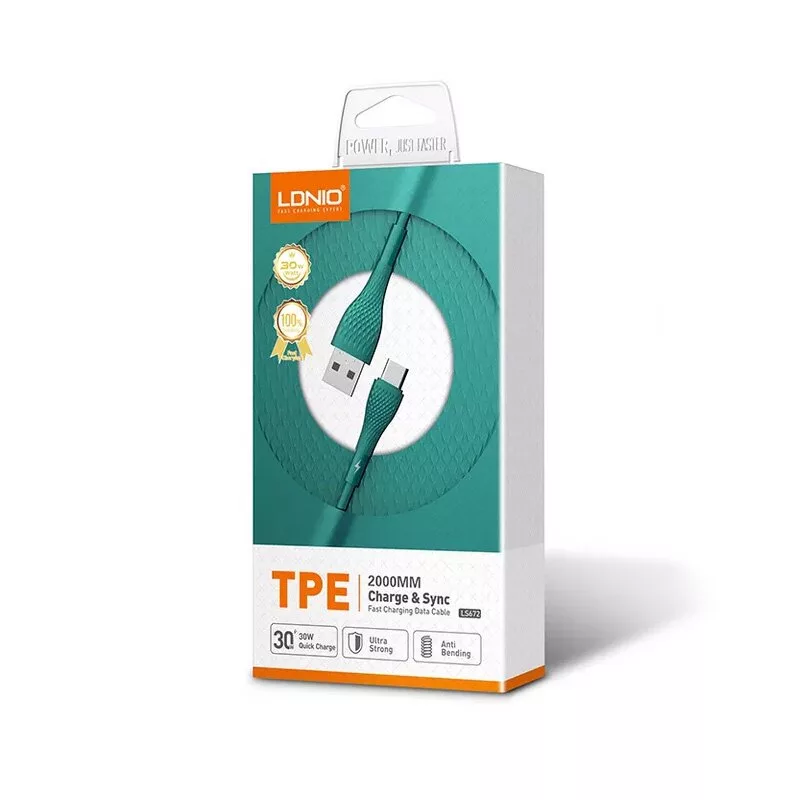 کابل تبدیل USB به USB-C الدینیو مدل LS672 طول 2 متر