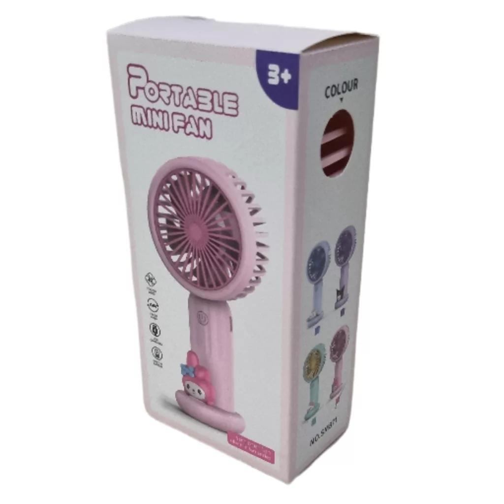 پنکه شارژی مدل کرومی طرح سه حالت باد