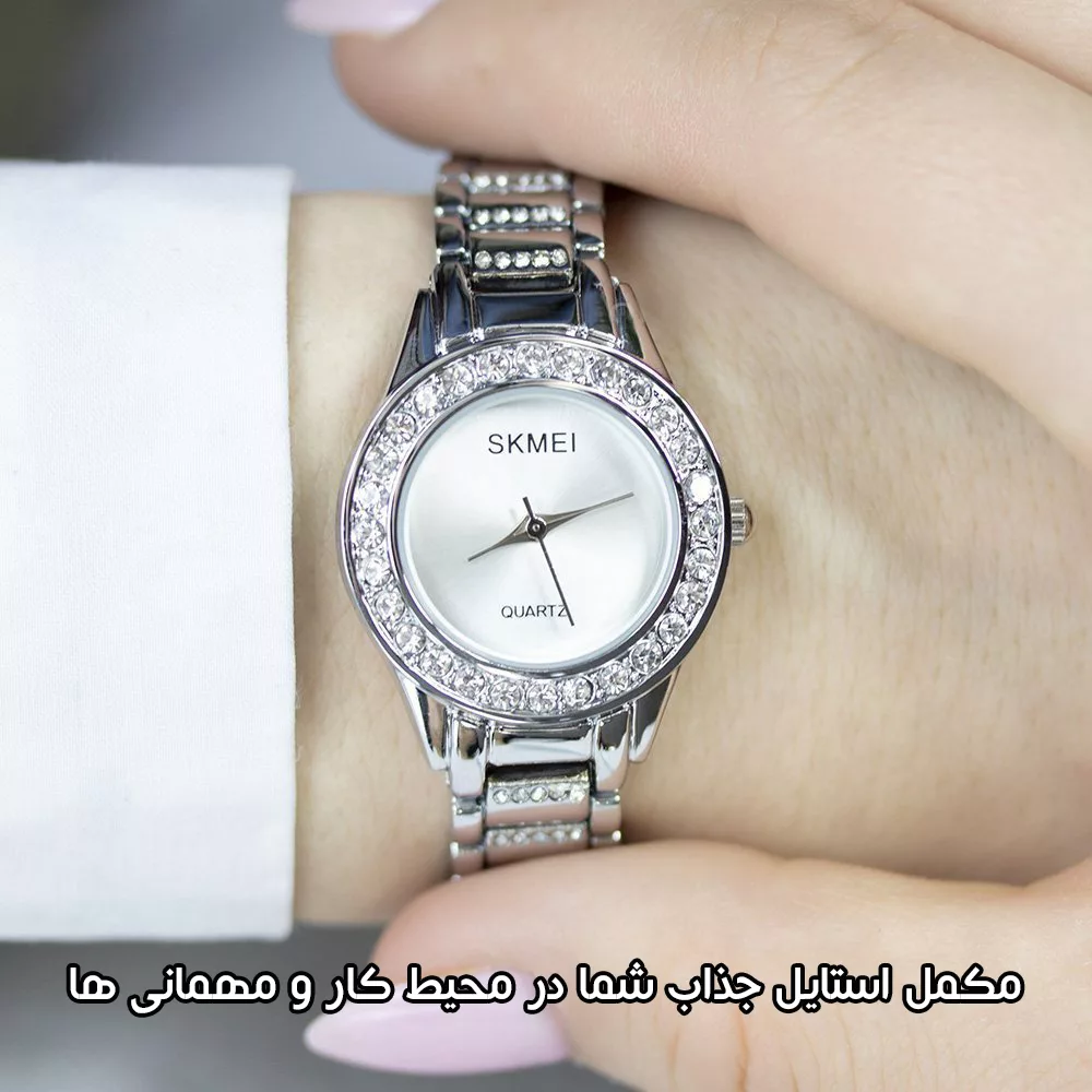 ساعت مچی عقربه‌ای کوارتز زنانه اسکمی مدل 1262SI به همراه دستبند