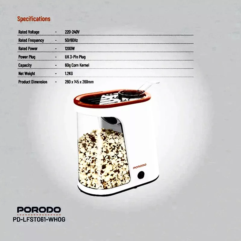 پاپ کورن ساز پرودو مدل PD-LFST061-WHOG