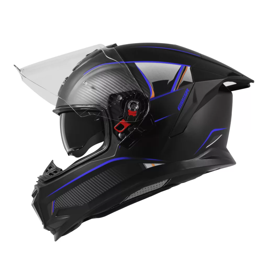 کلاه کاسکت چانه‌‌دار استیل برد مدل 057BBLUE به همراه طلق