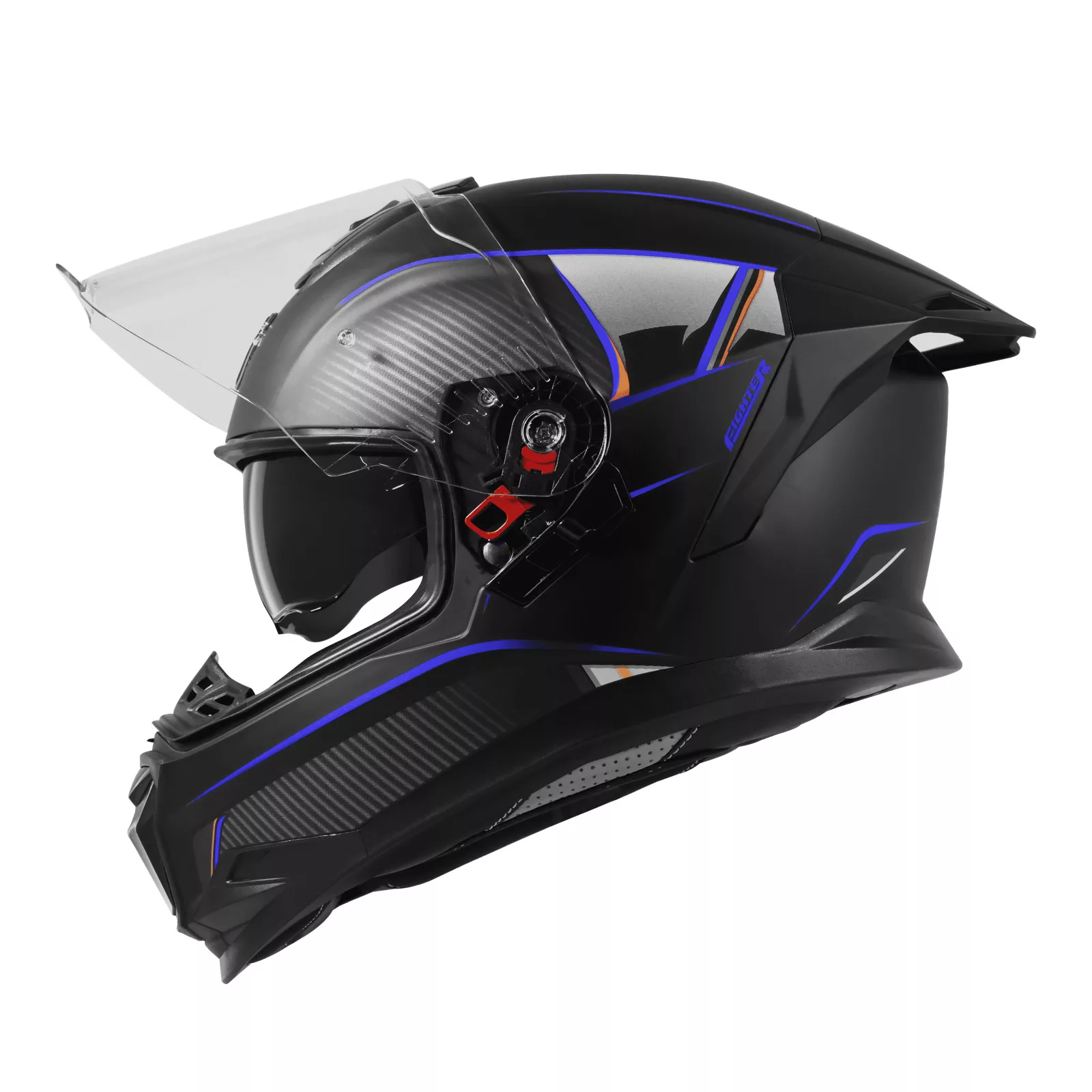 کلاه کاسکت چانه‌‌دار استیل برد مدل 057BBLUE به همراه طلق