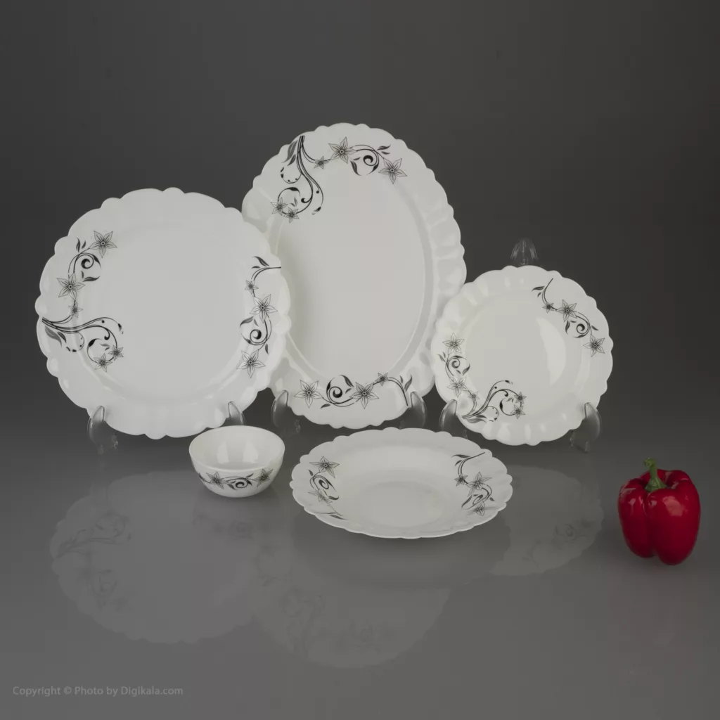 سرویس 25 پارچه اپال طرح دایره مدل سزار