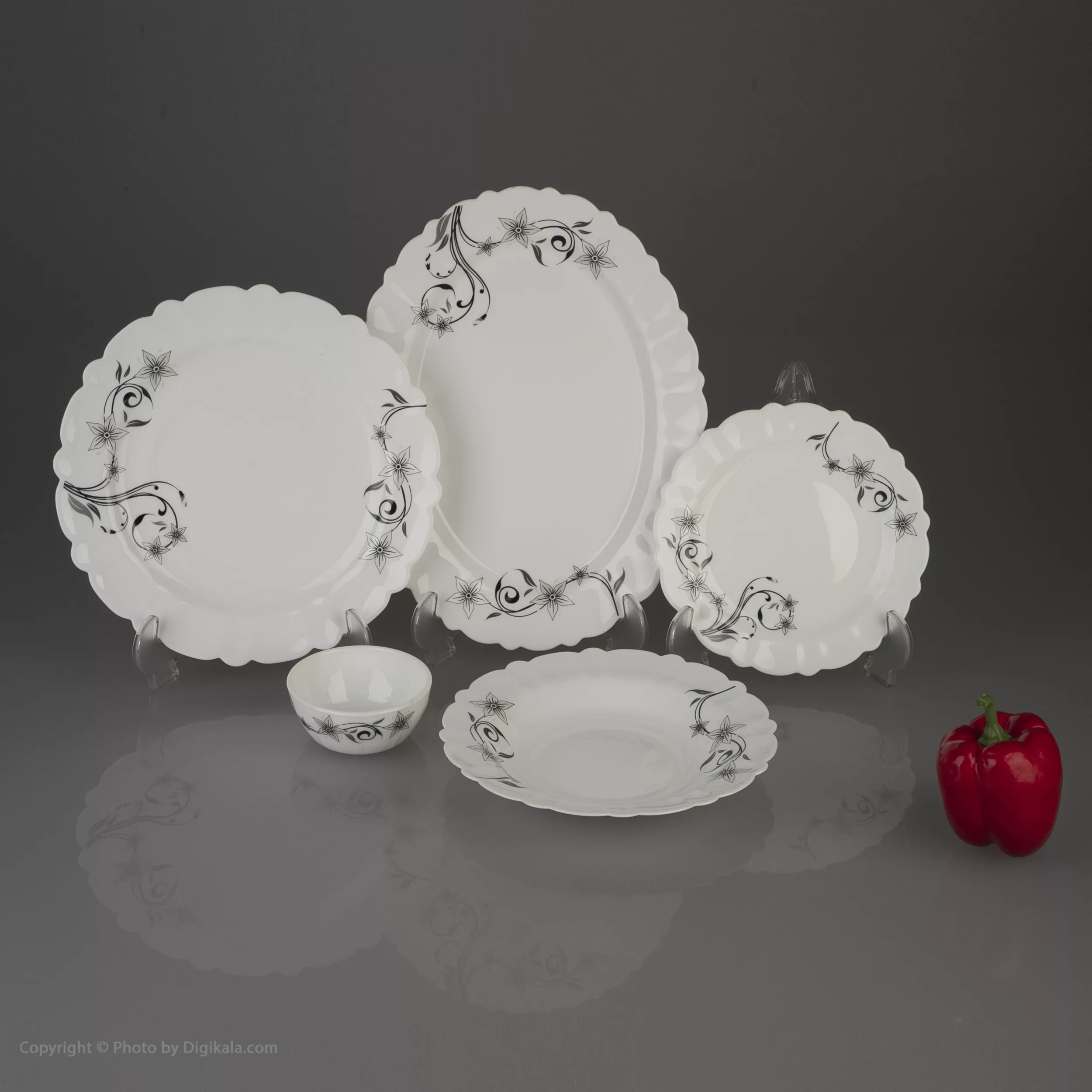 سرویس 25 پارچه اپال طرح دایره مدل سزار