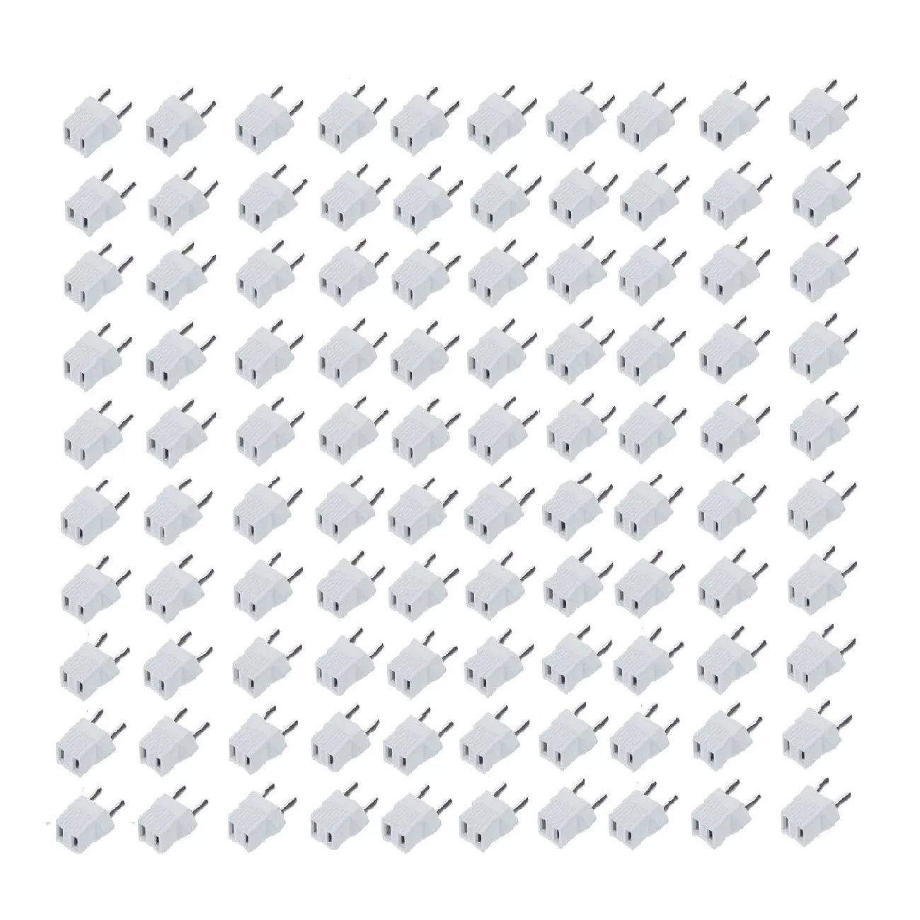 تبدیل دوشاخه برق 2 به 2 مدل 2TO2 بسته 100 عددی