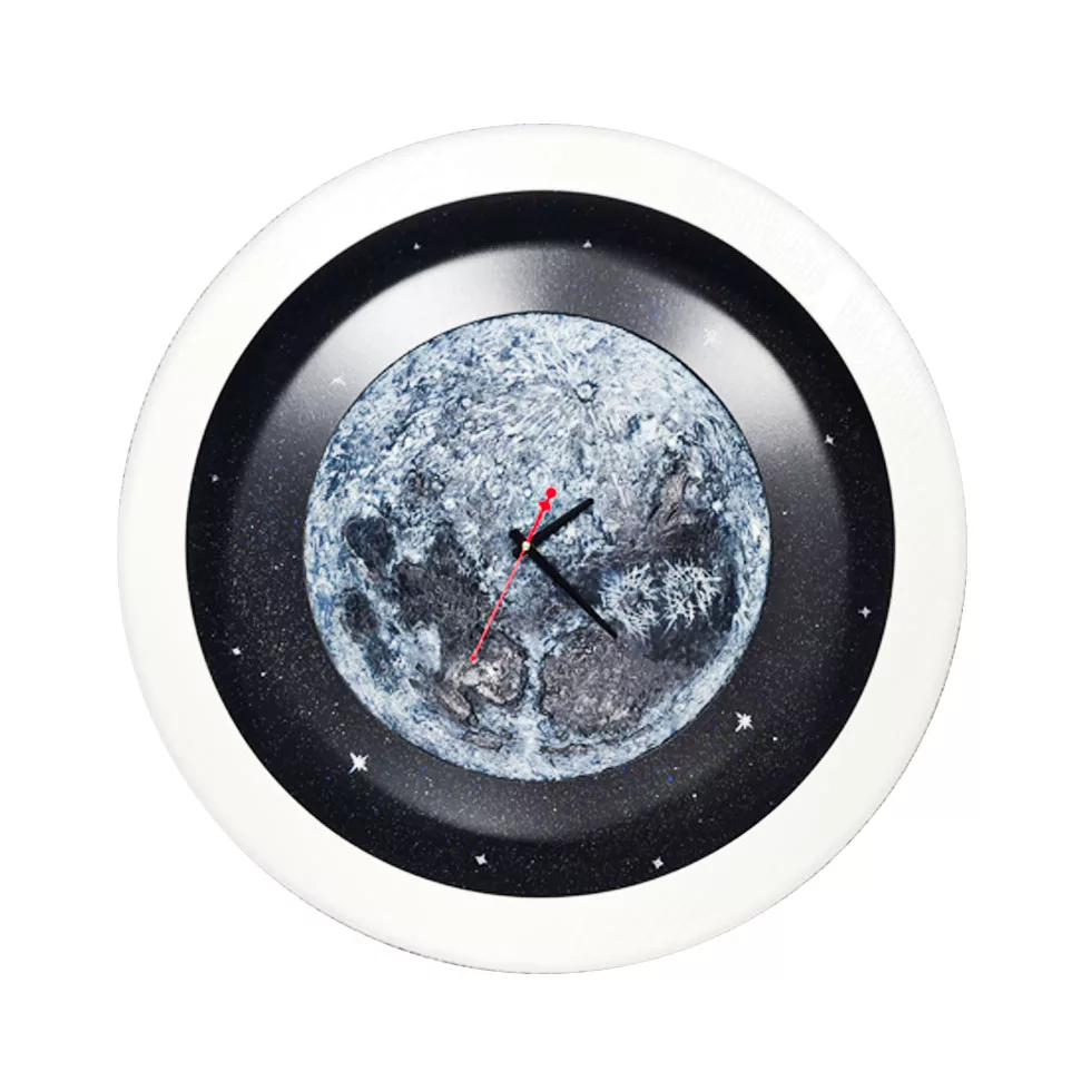 ساعت دیواری مدل کهکشان ماه و ستاره طرح ال ای دی دار کد 70c