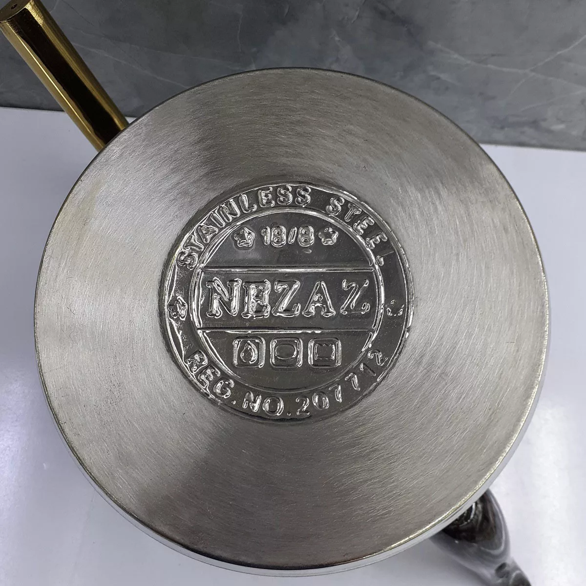 ست کتری و قوری نزاز مدل لوله دار طرح سنگ