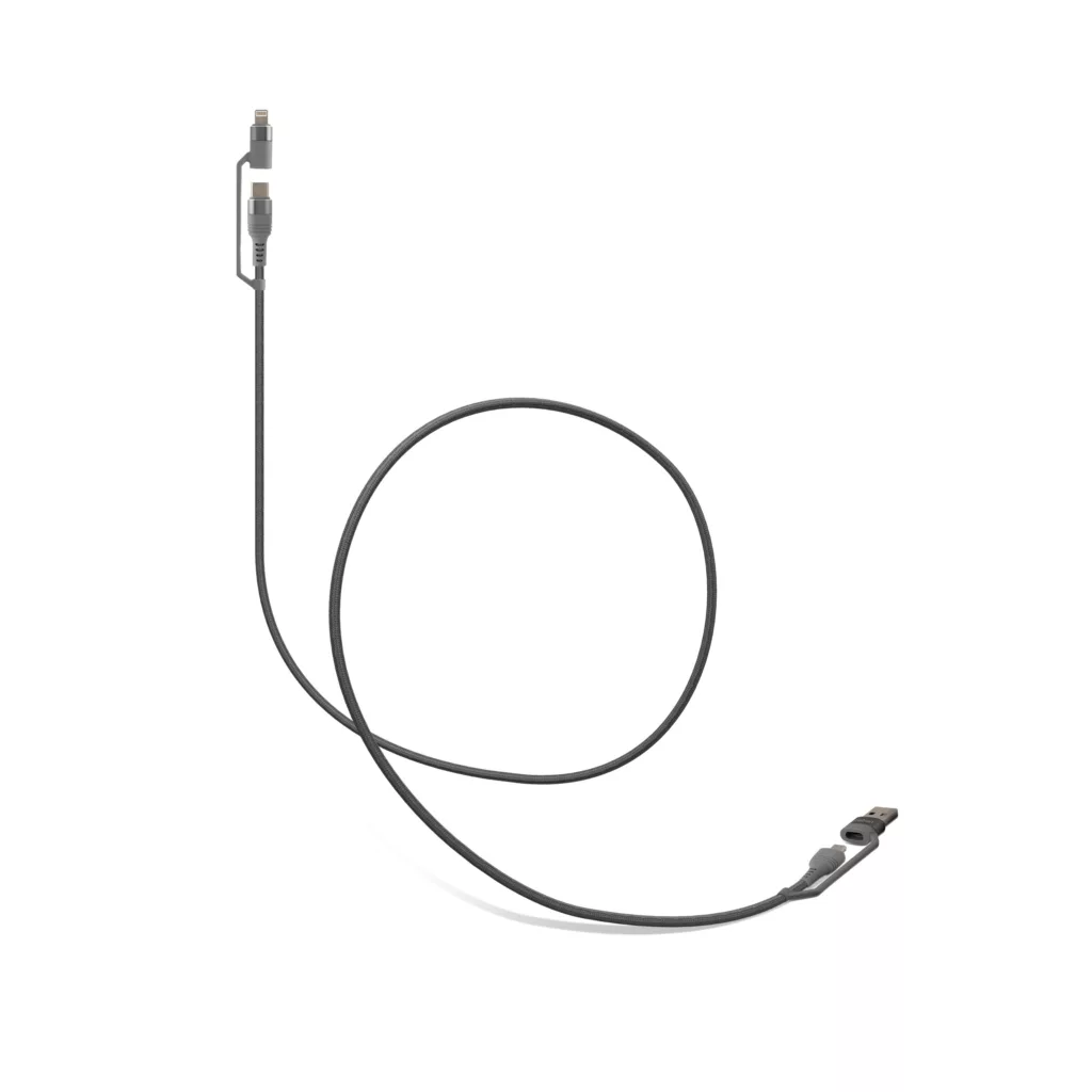 کابل تبدیل USB/USB-C به USB-C/لایتنینگ هترون مدل HC450P طول 1متر