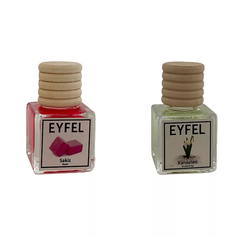 خوشبوکننده خودرو مدل آدامس و گل یخ حجم 10 میلی لیتر مجموعه 2 عددی