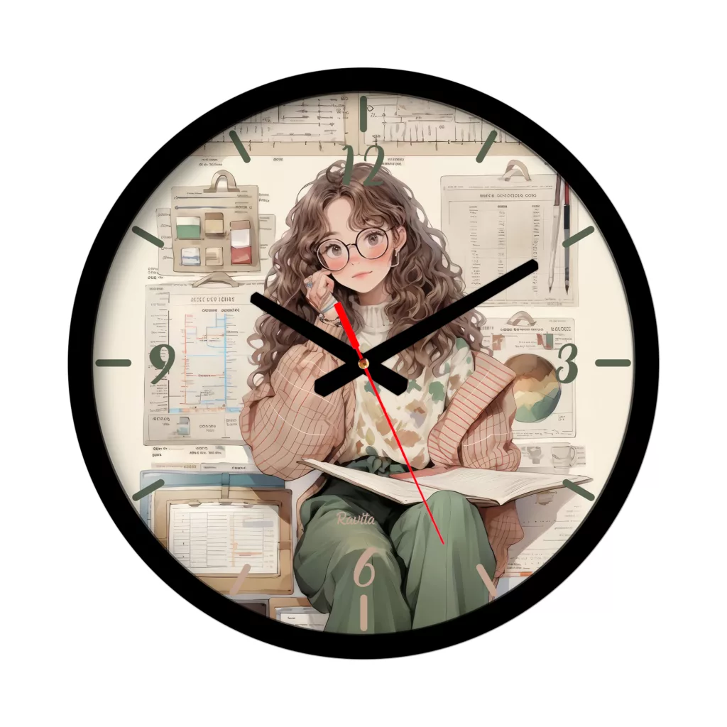 ساعت دیواری کوارتز راویتا مدل دختر کد 3572