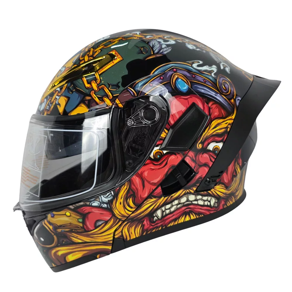 کلاه کاسکت فک متحرک کایک مدل 772 طرح Exorcist