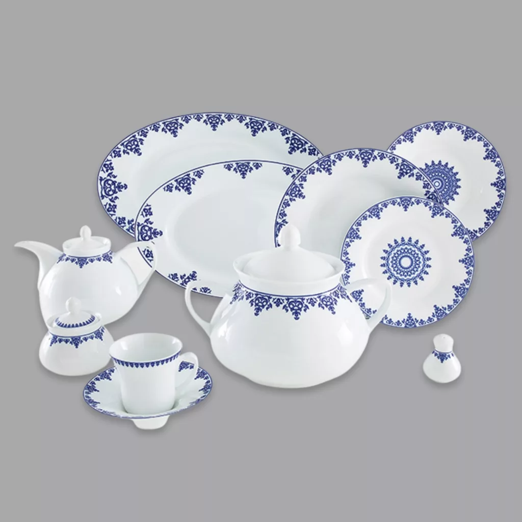 سرویس غذاخوری 108 پارچه 12 نفر چینی زرین ایران مدل Samarkand 108 Pieces High Grade