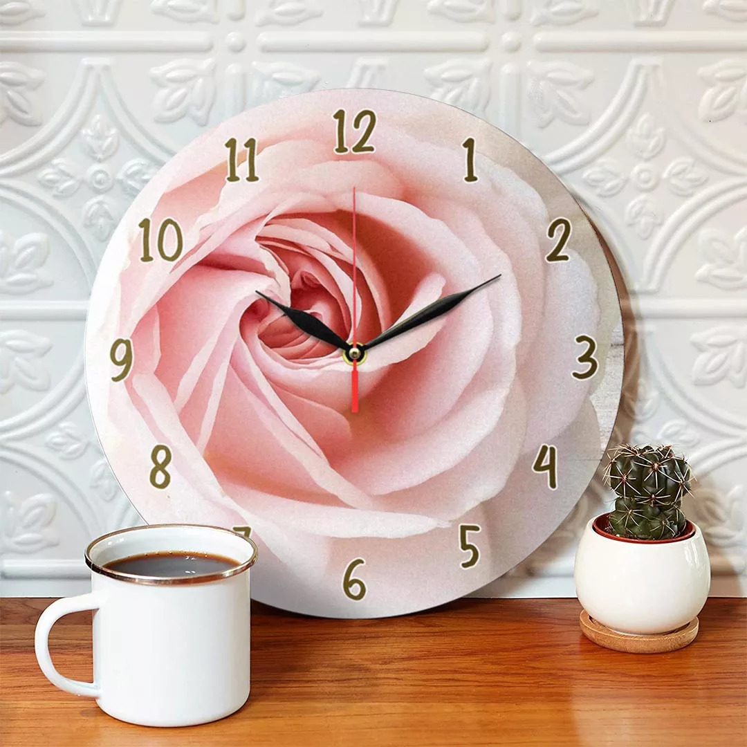 ساعت دیواری طرح گل رز کد 1433