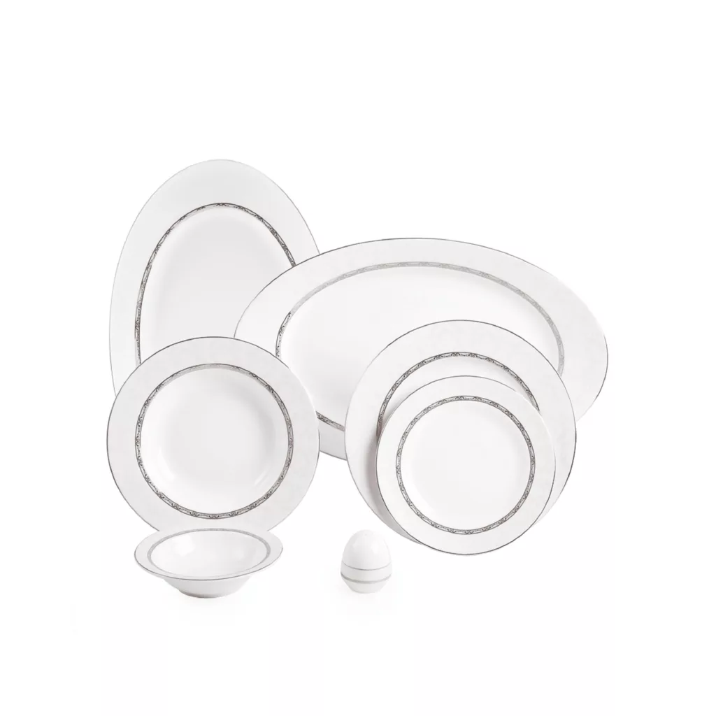 سرویس غذاخوری 28 پارچه چینی زرین ایران مدل ایتالیا اف هدیه درجه 3