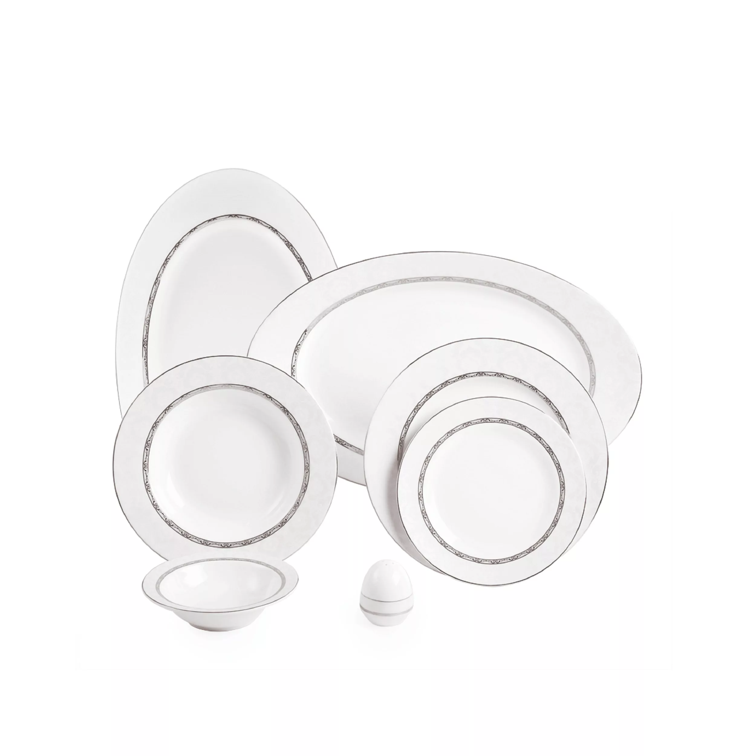 سرویس غذاخوری 28 پارچه چینی زرین ایران مدل ایتالیا اف هدیه درجه 3