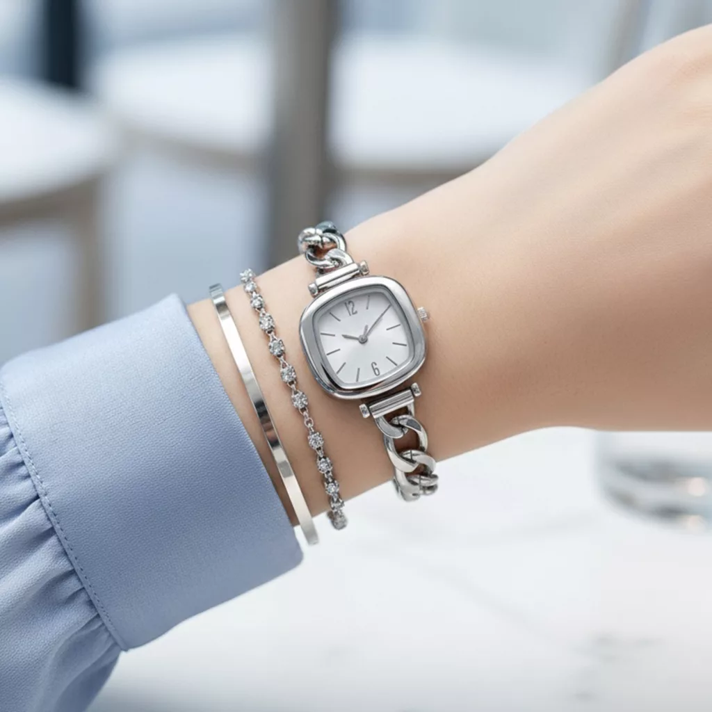 ساعت مچی عقربه‌ای کوارتز زنانه مدل زنجیری کلاسیک 116B