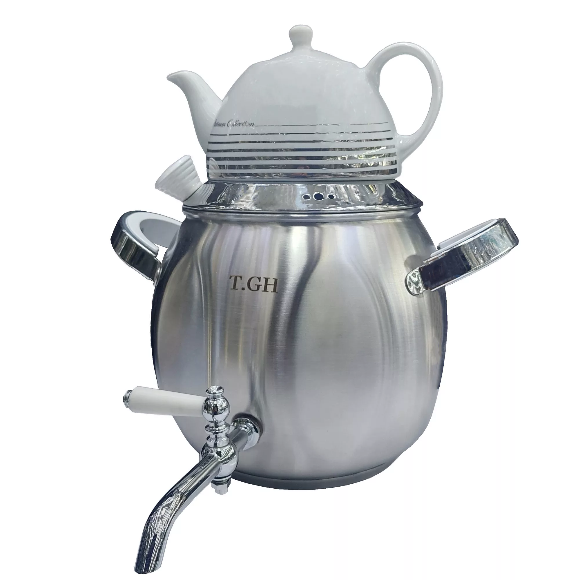 ست کتری و قوری تی جی اچ مدل 9020 گنجایش 6لیتر ست کتری و قوری تی جی اچ مدل 9020 گنجایش 6لیتر
