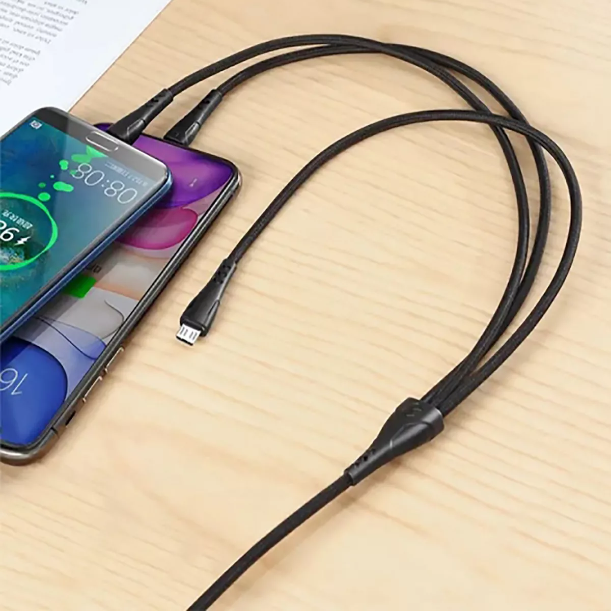 کابل تبدیل USB به Micro USB/ USB-C / لایتنینگ مک دودو مدل ca-6960 طول 1.2 متر