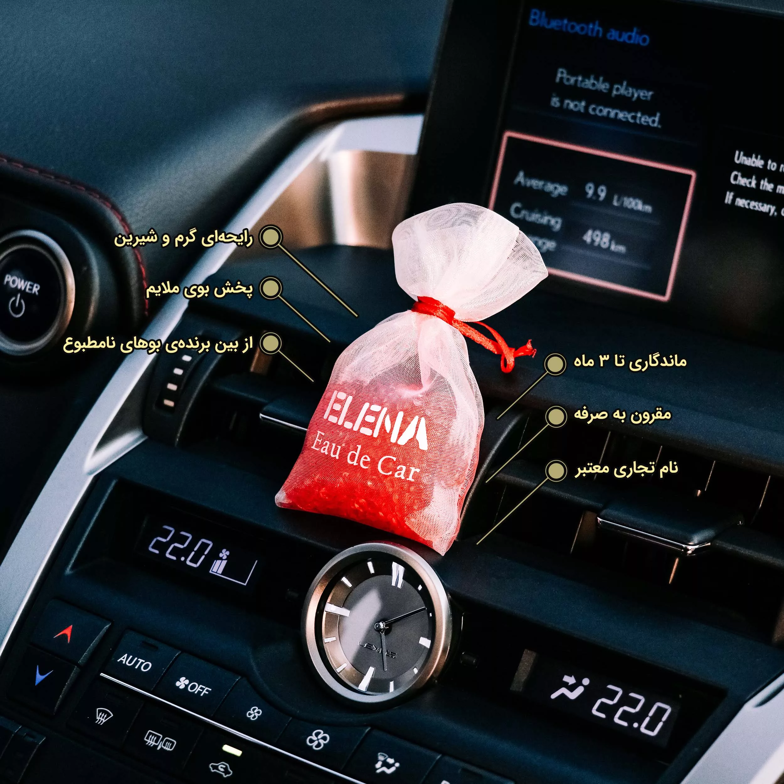 خوشبو کننده خودرو شمع النا مدل بادام آلبالو