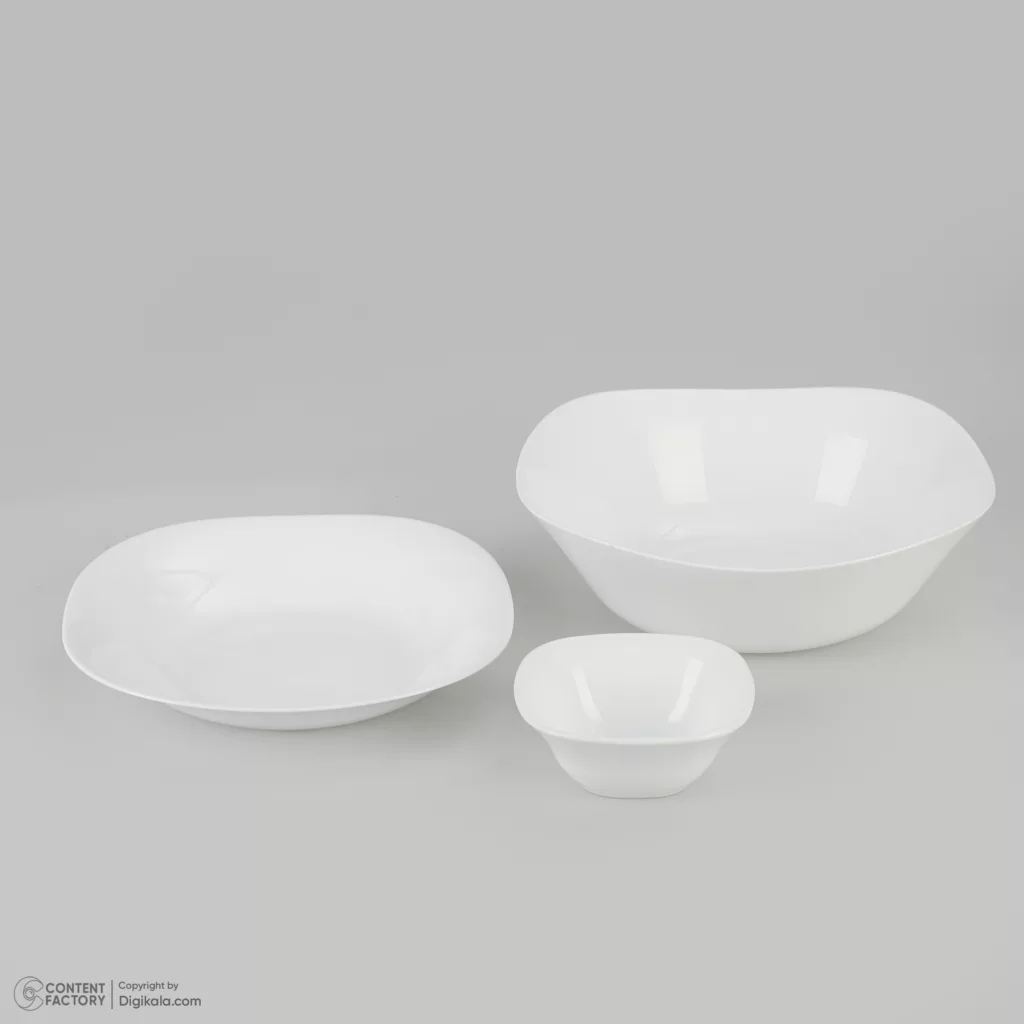 سرويس غذا خوری 26 پارچه دینو طرح مربع مدل کلاسيک