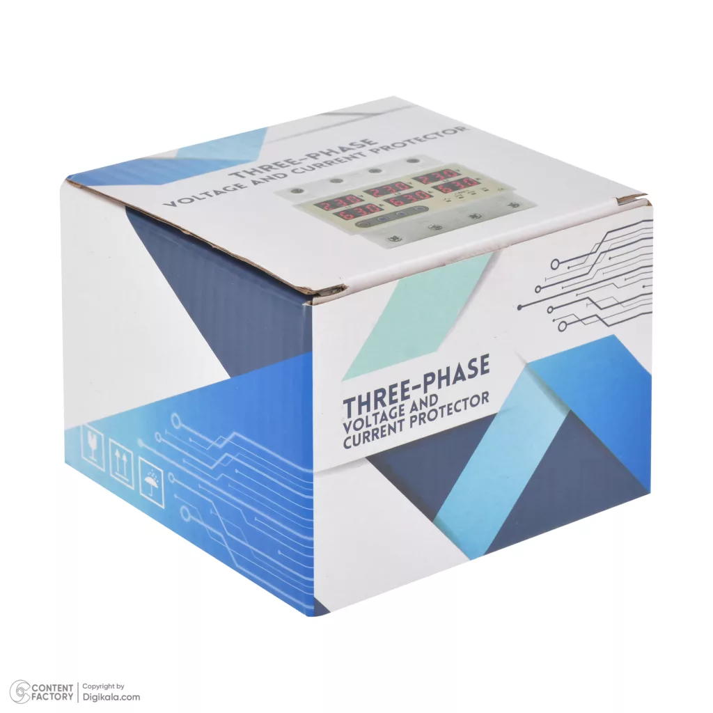 محافظ ولتاژ و جریان سه فاز 63 آمپر اتکو مدل ET-3P-63A-VA