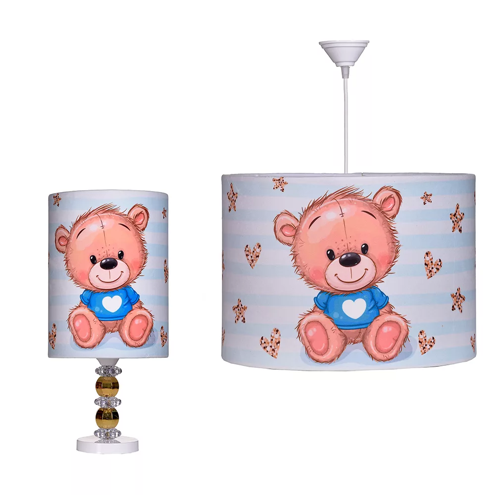 لوستر و آباژور رومیزی اتاق کودک مدل خرس