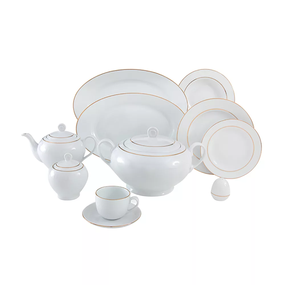 سرویس غذاخوری 102 پارچه چینی زرین ایران سری ایتالیا اف مدل زرین درجه عالی