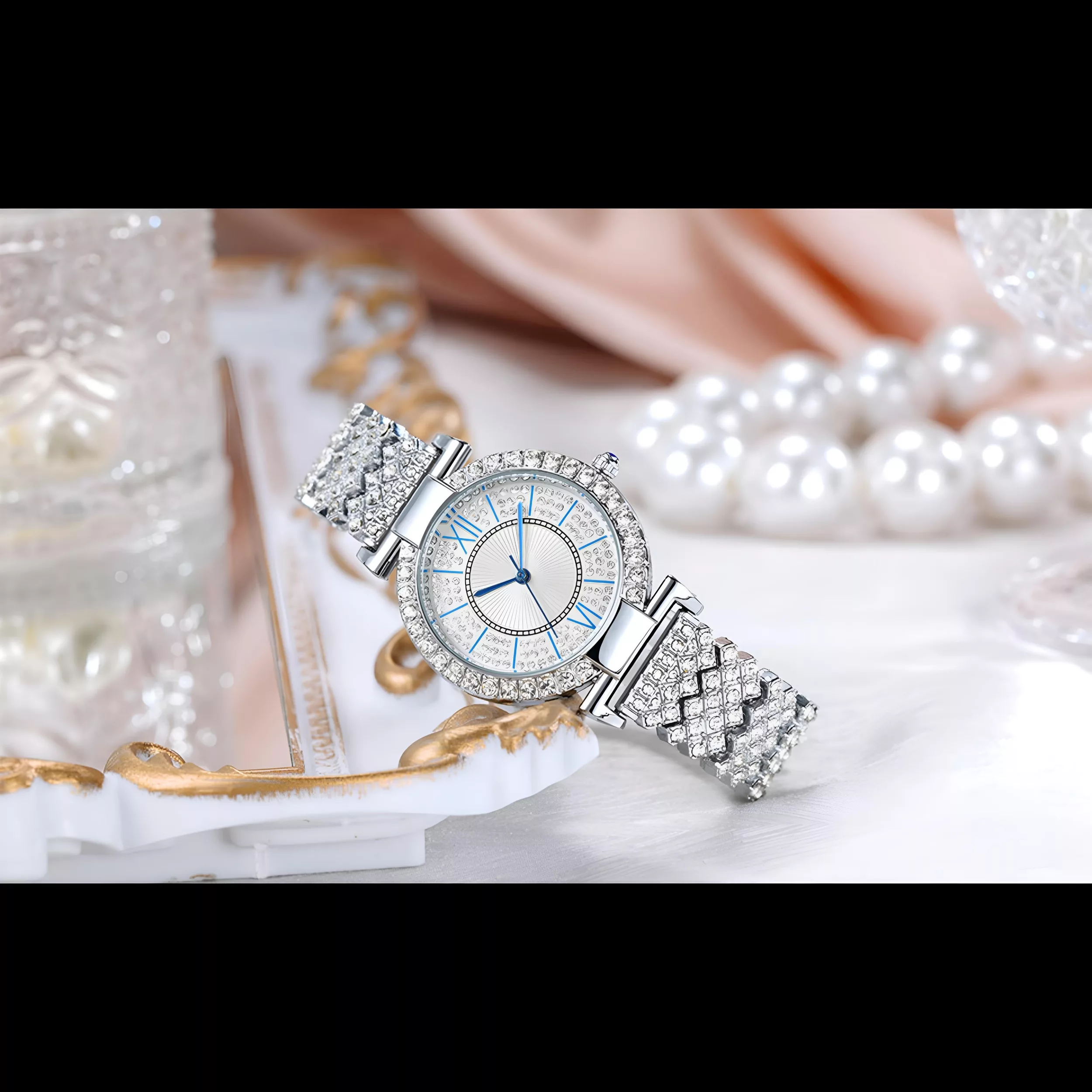 ساعت مچی عقربه ای زنانه مدل فول نگین