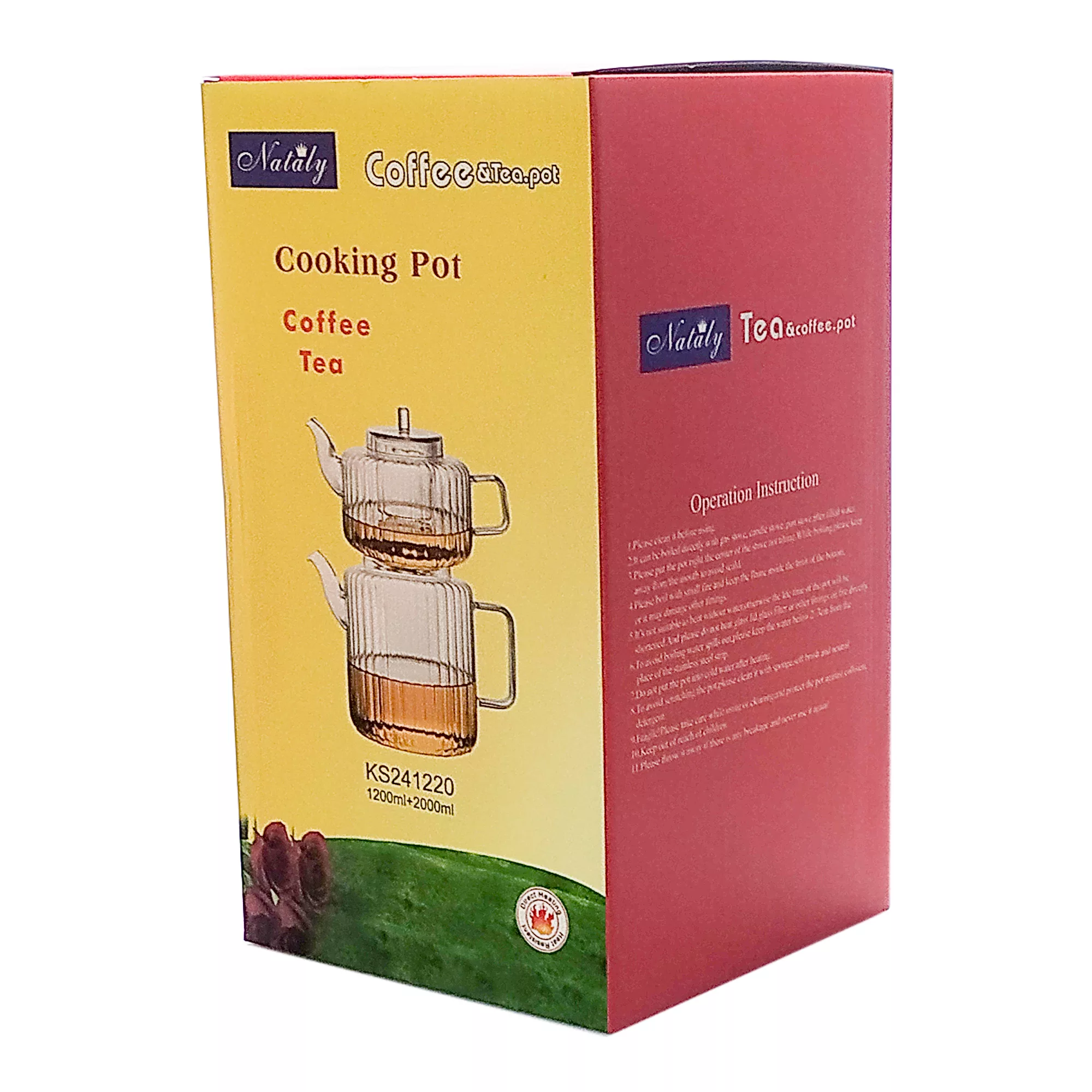 ست کتری و قوری ناتالی مدل کبریتی