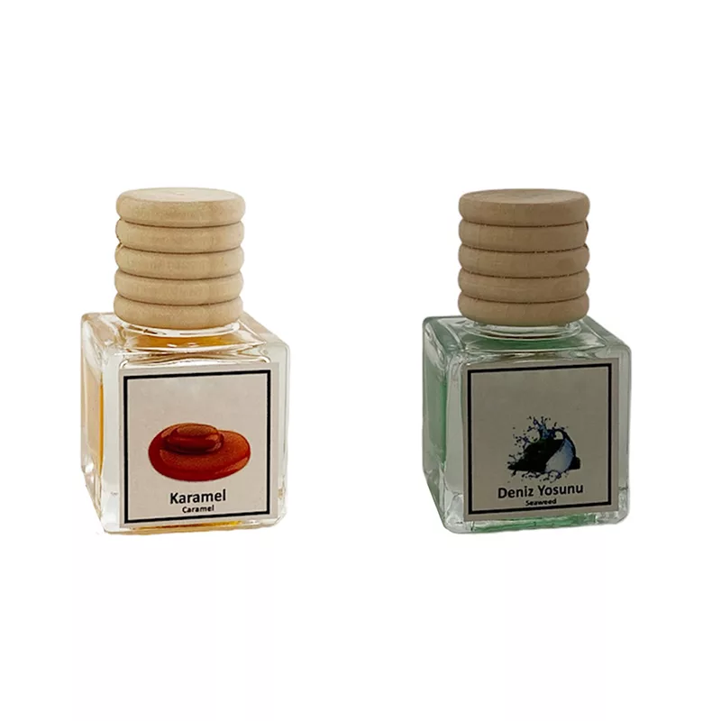 خوشبوکننده خودرو مدل کارامل و جلبک دریایی حجم 10 میلی لیتر مجموعه 2 عددی