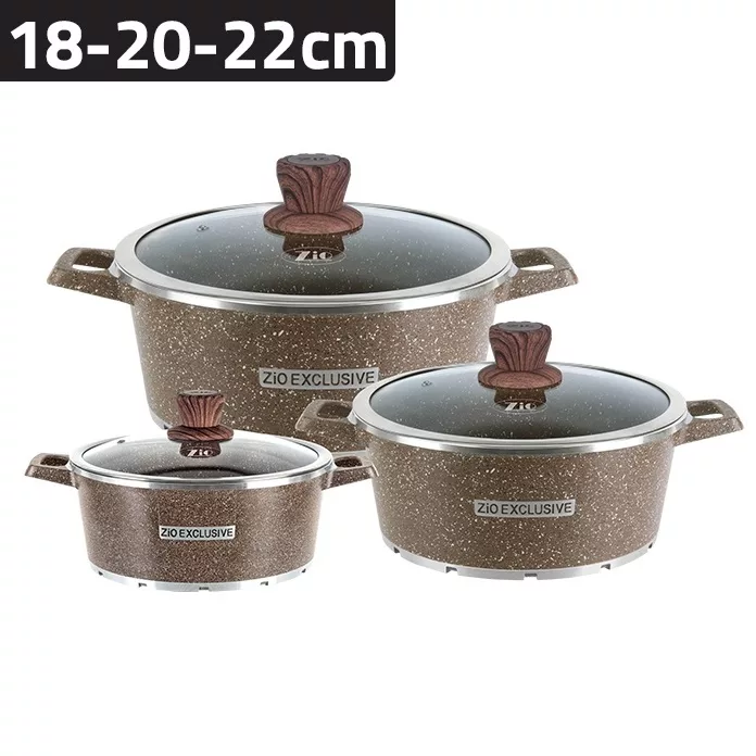 سرویس قابلمه شش پارچه زیو مدل Z-8400-22