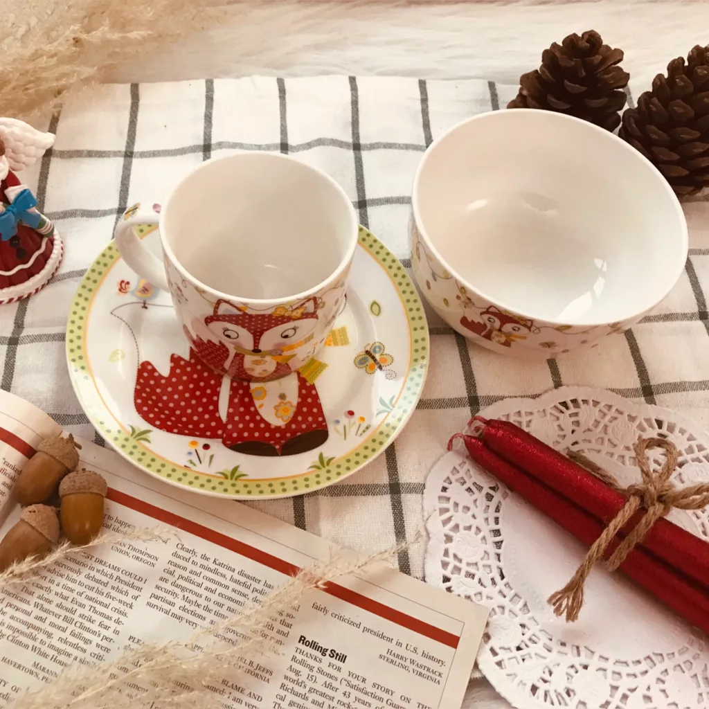 سرویس غذاخوری سه تکه کودک طرح روباه کد 5385