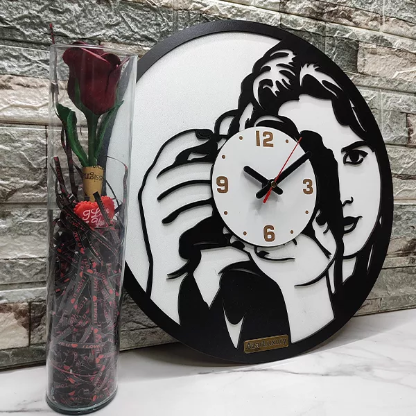 ساعت دیواری آذرلاکچری طرح آتلیه عکاسی کدat03