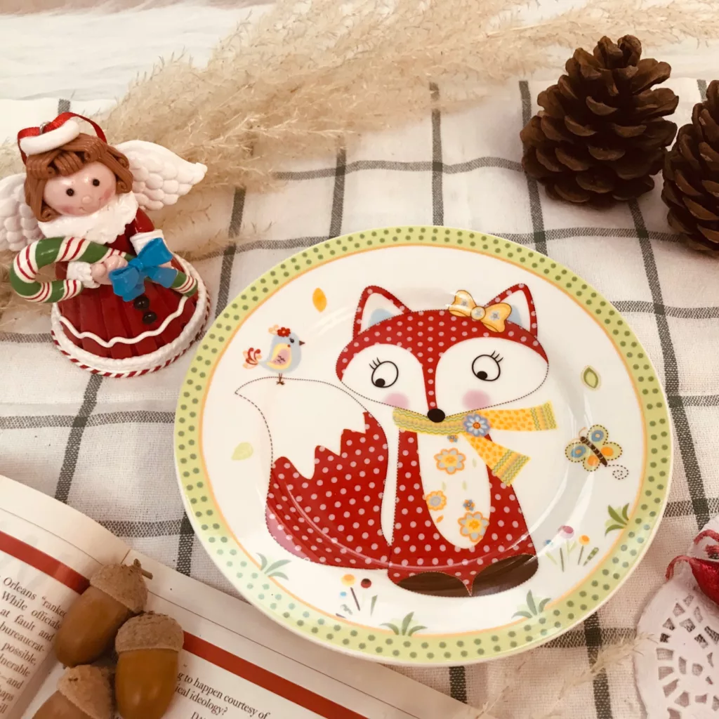 سرویس غذاخوری سه تکه کودک طرح روباه کد 5385