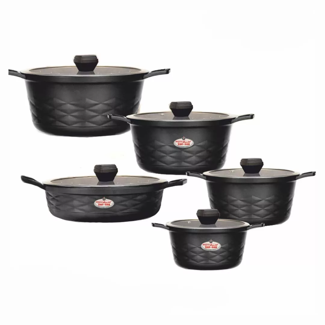 سرویس قابلمه وتابه گرانیتی 10 پارچه زرساب مدل دلموند DL-8370