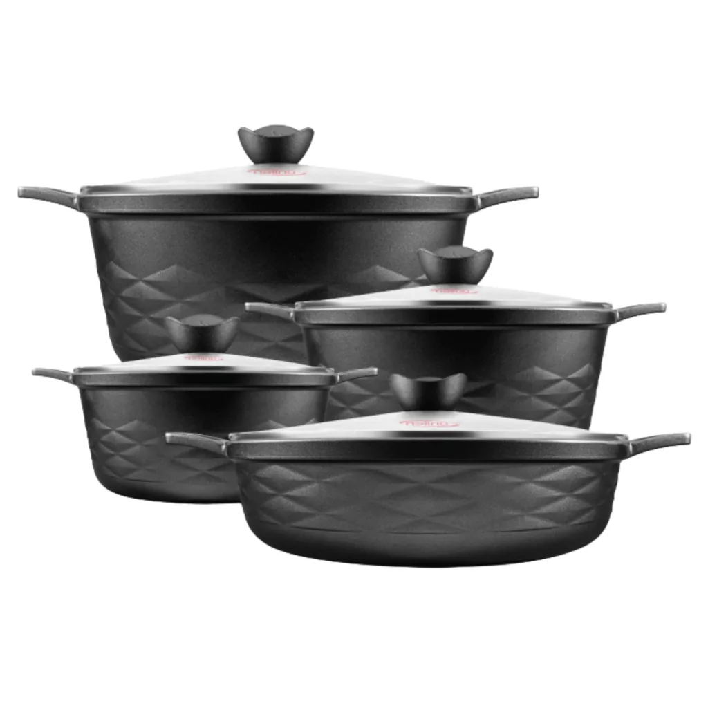 سرویس قابلمه و تابه 8 پارچه گرانیتی نالینو مدل الیتا