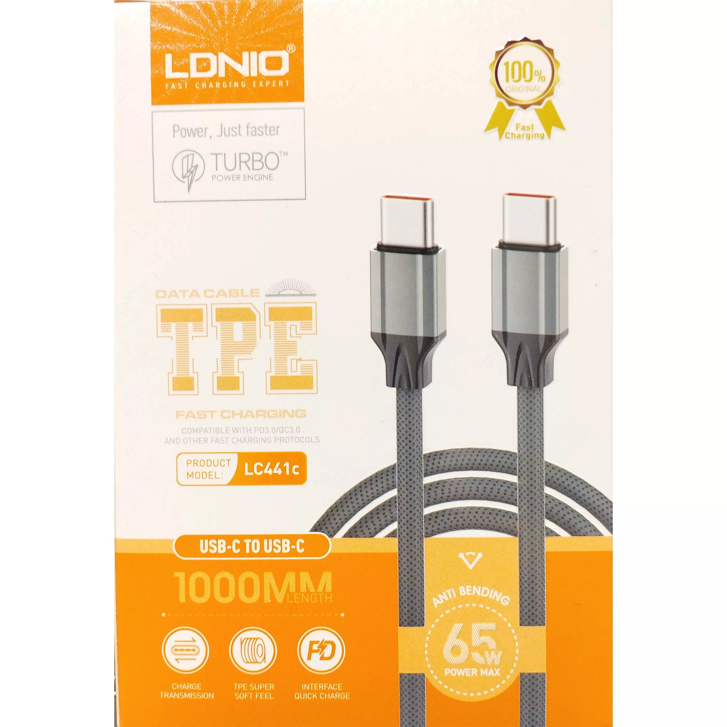 کابل USB-C  الدینیو مدل LC441c طول 1 متر