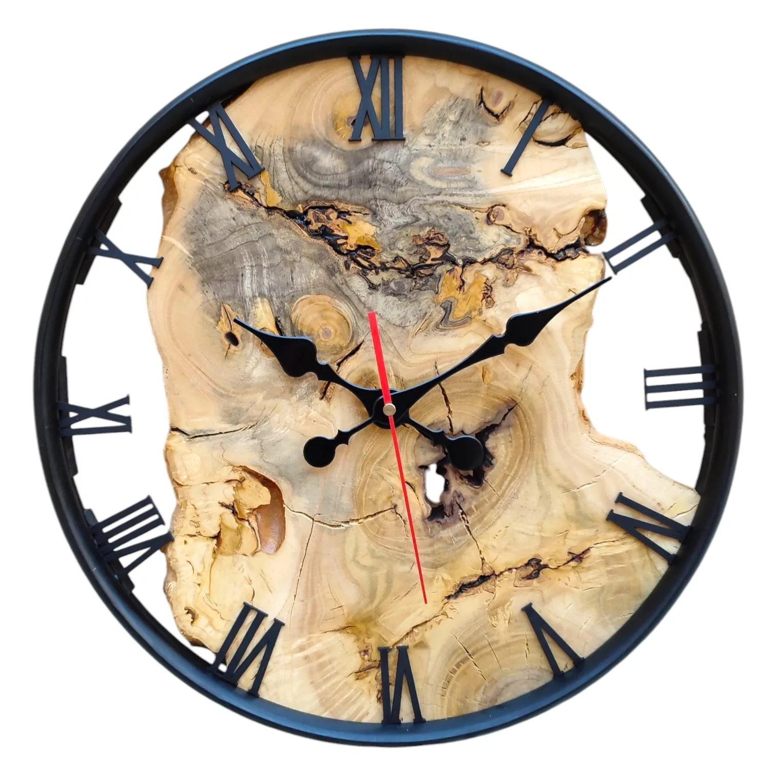 ساعت دیواری کوارتز مدل چوبی روستیک کد 4030 OS