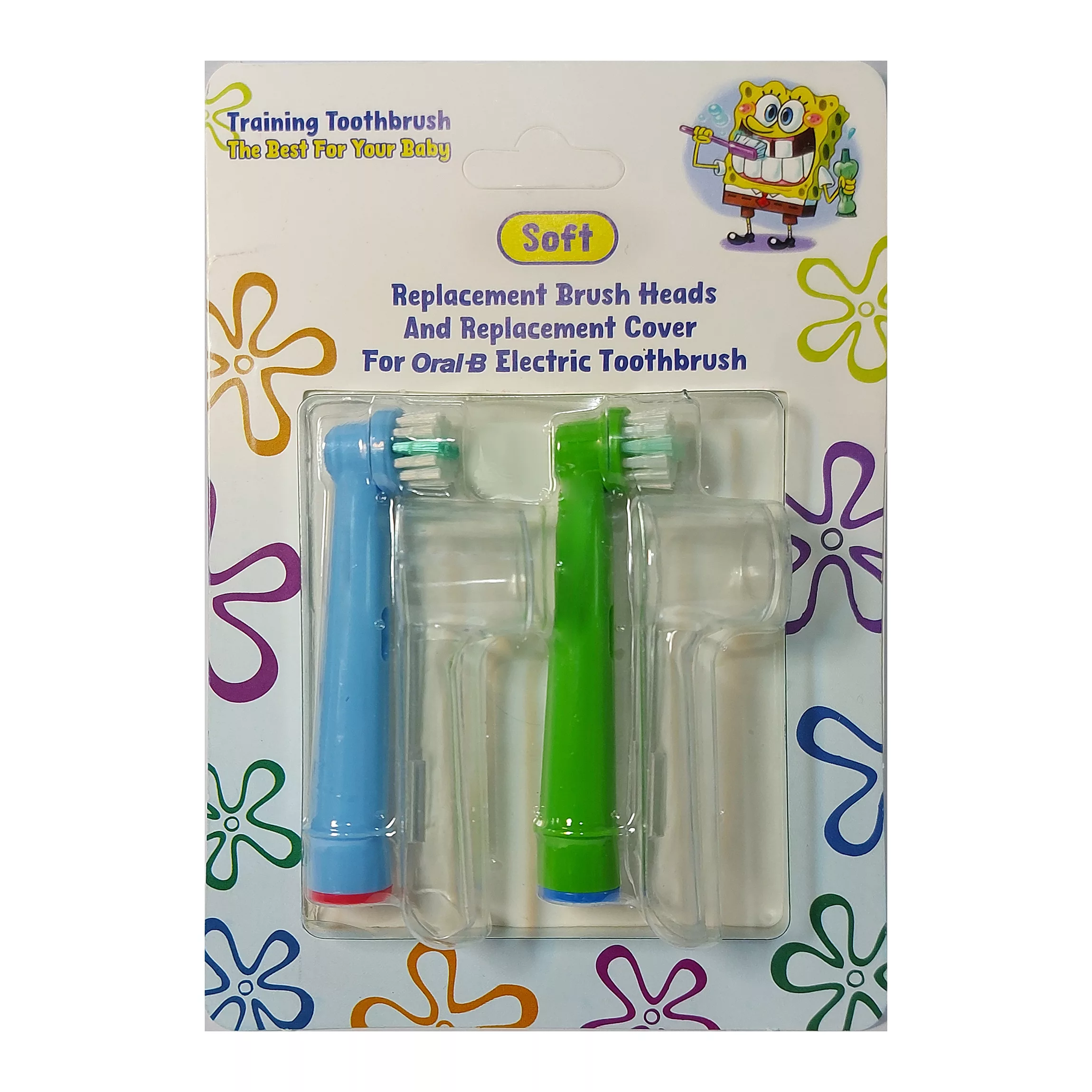 سری یدک مسواک برقی مدل Sponge Bob بسته 2 عددی