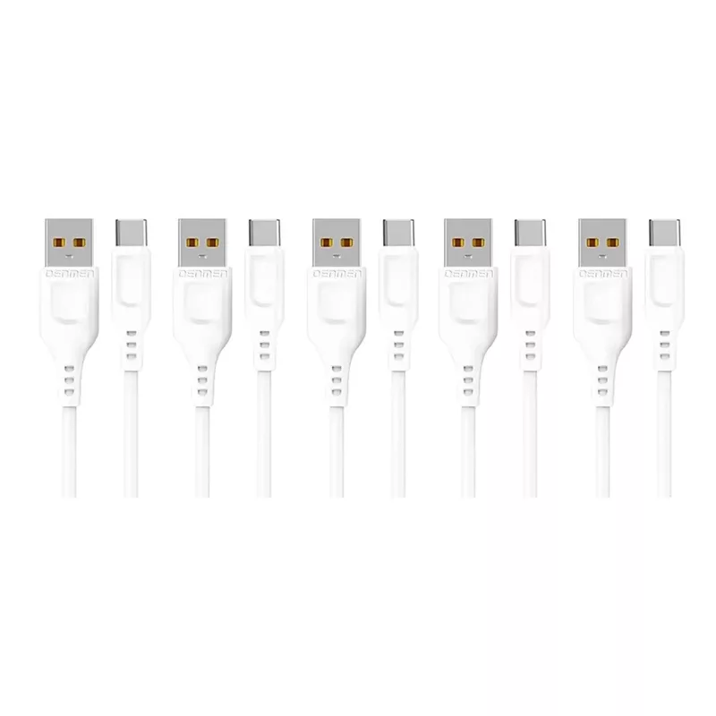 کابل تبدیل USB به USB-C دنمن مدل D01T طول 1 متر مجموعه 5 عددی