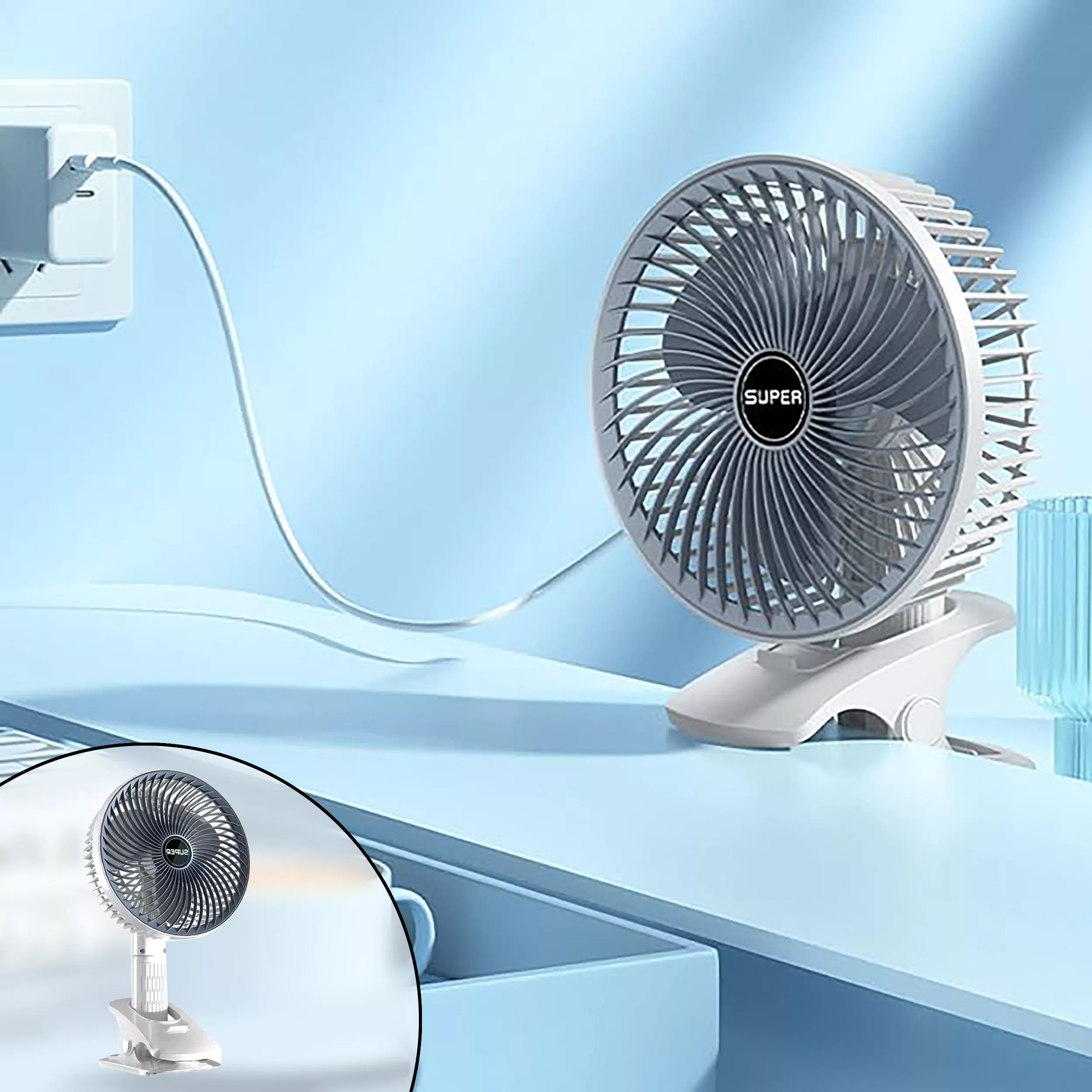 پنکه شارژی مدل Clipped Professional