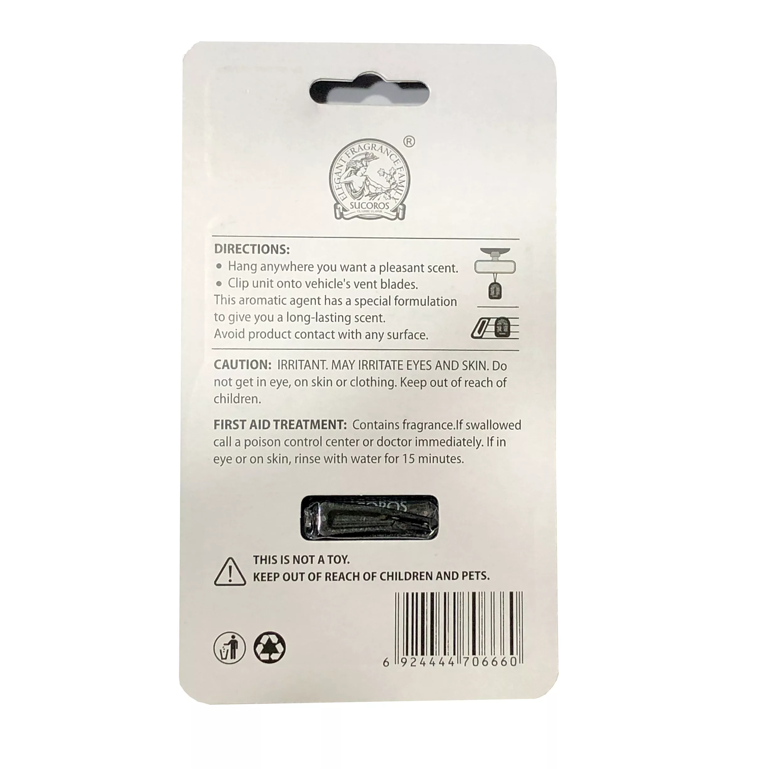 خوشبو کننده خودرو ساکارز مدل JASMINE کد 01