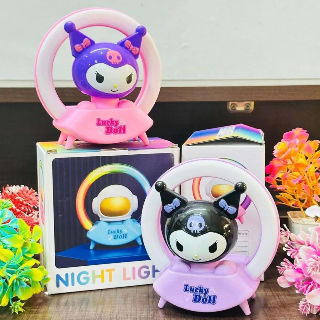 چراغ خواب اتاق کودک مدل رینگ لایتی کرومی کد 01