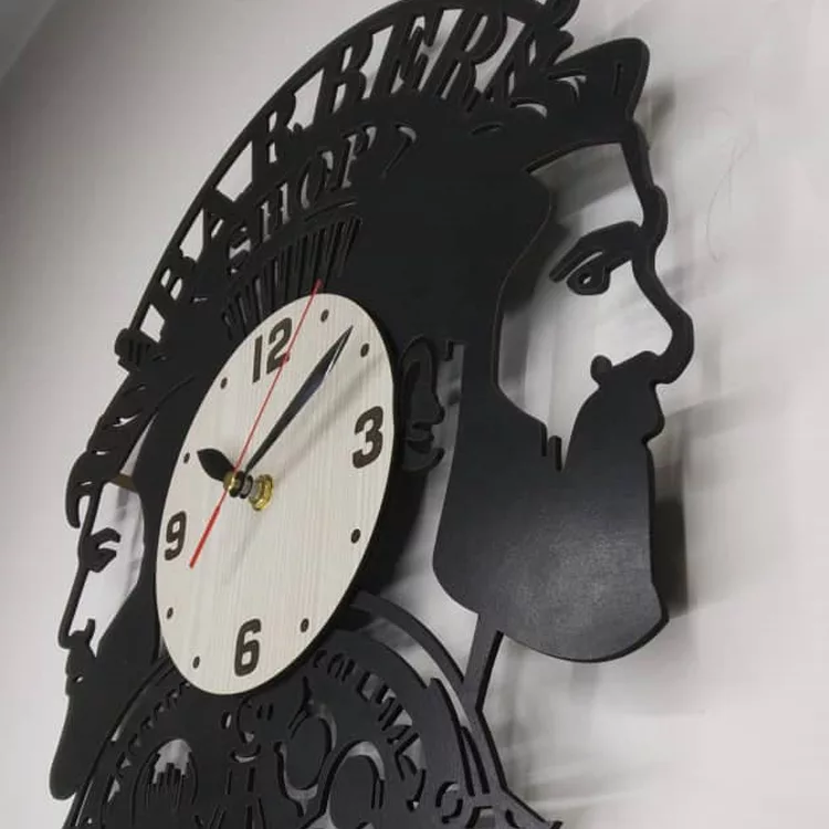 ساعت دیواری آذرلاکچری طرح آرایشگاه کد 003