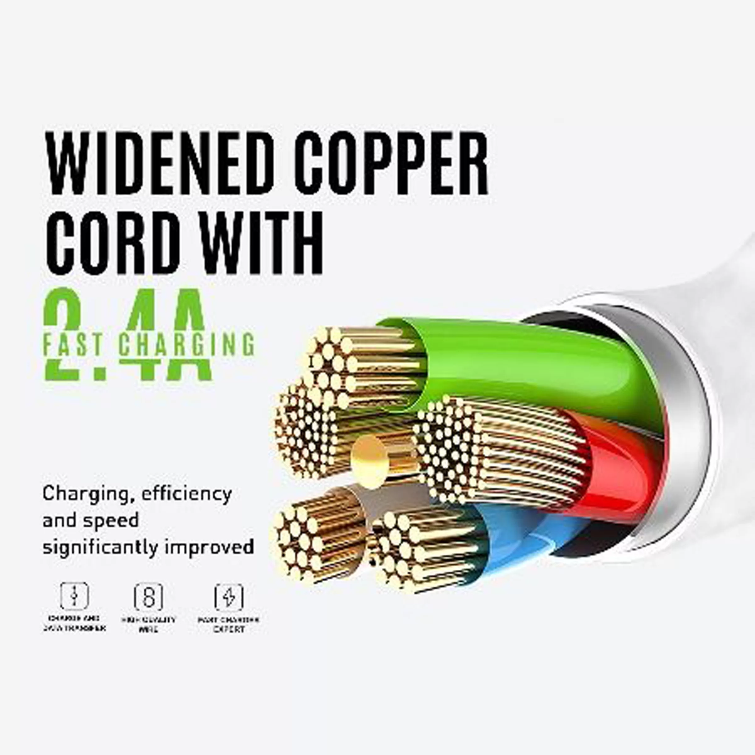 کابل تبدیل USB به لایتنینگ الدینیو مدل LS33 طول 2 متر