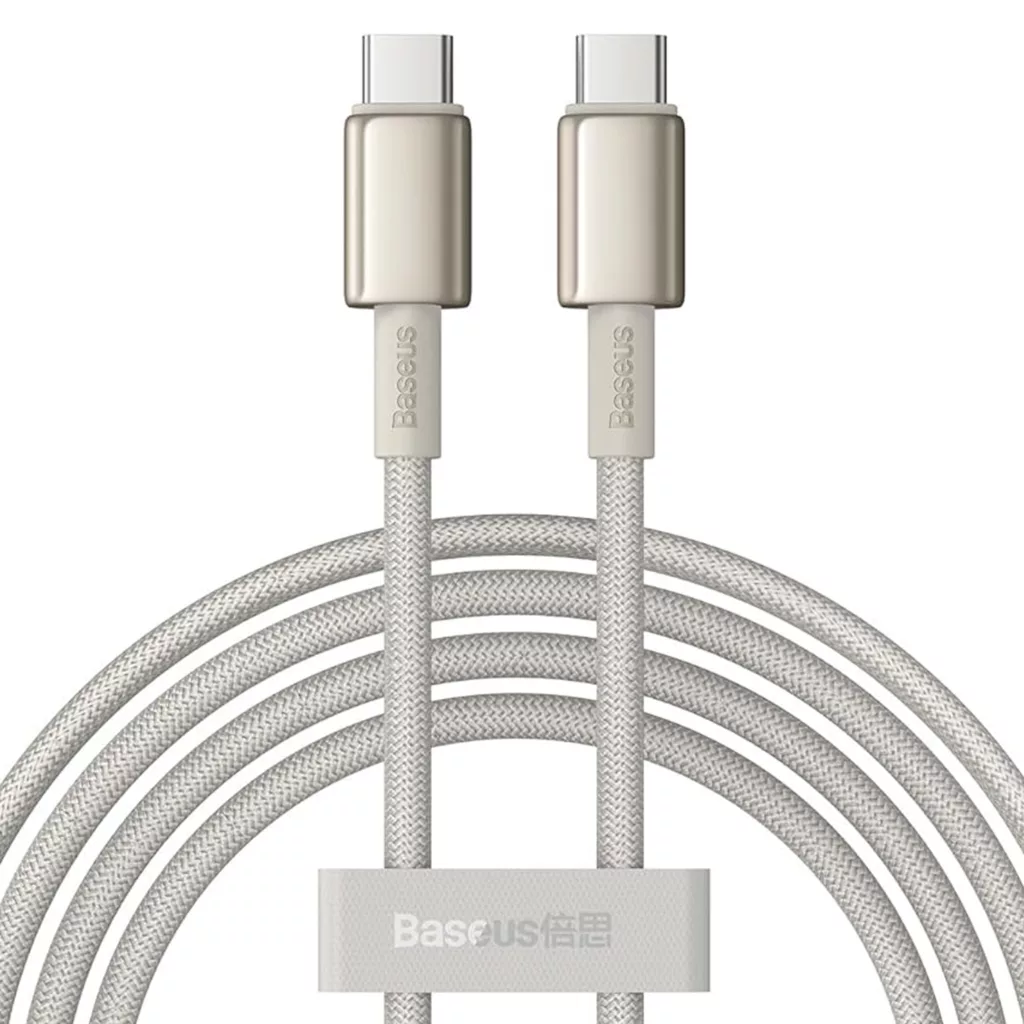 کابل تبدیل USB-C بیسوس مدل Tungsten Gold (100W)به طول 2 متر