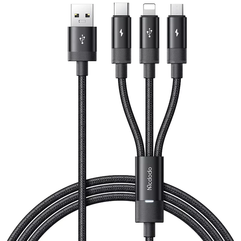 کابل تبدیل USB به MicoUSB/ USB-C / لایتنینگ مک دودو مدل CA-579 طول 1.2 متر