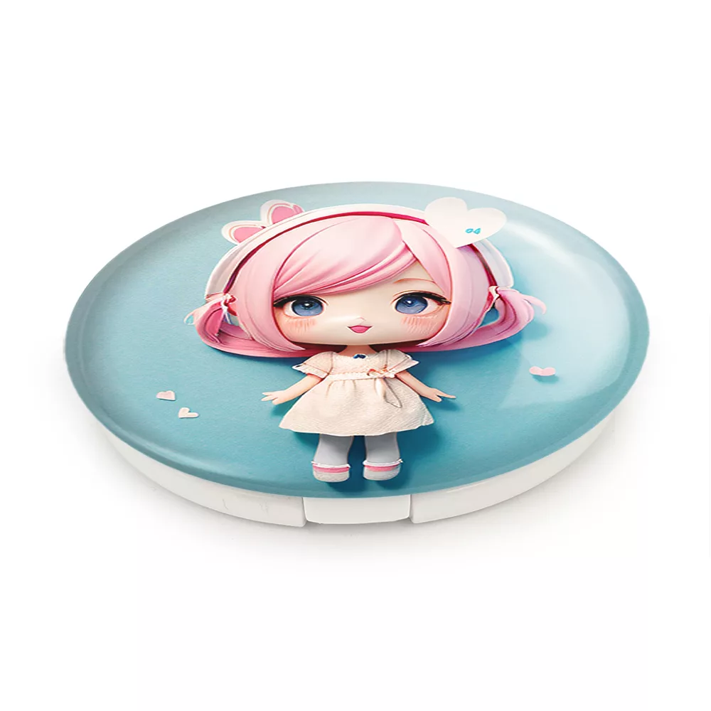 آینه جیبی خندالو طرح دخترانه (Girlish) مدل تاشو کد 36859