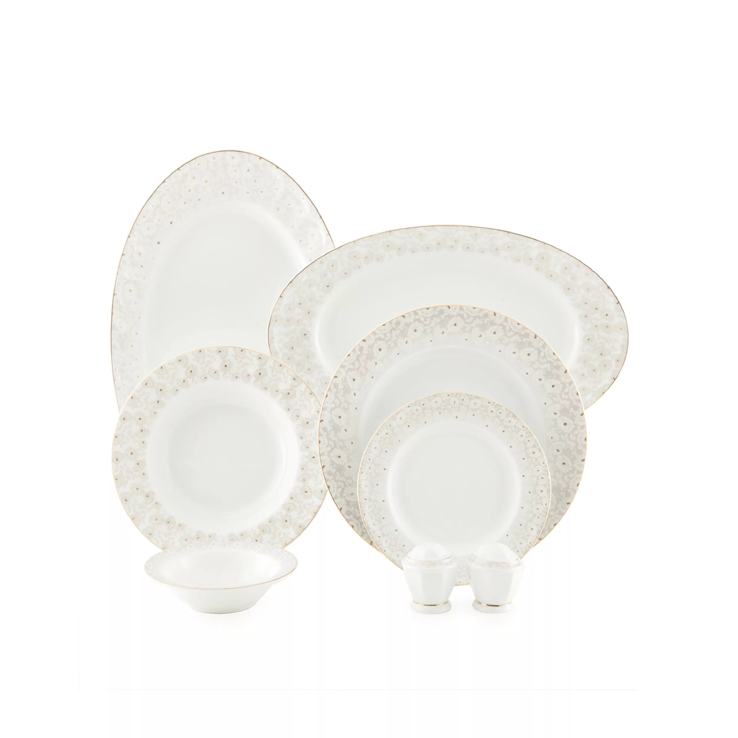 سرویس غذاخوری 29 پارچه چینی زرین ایران مدل نئوکلاسیک کارراگلد درجه یک