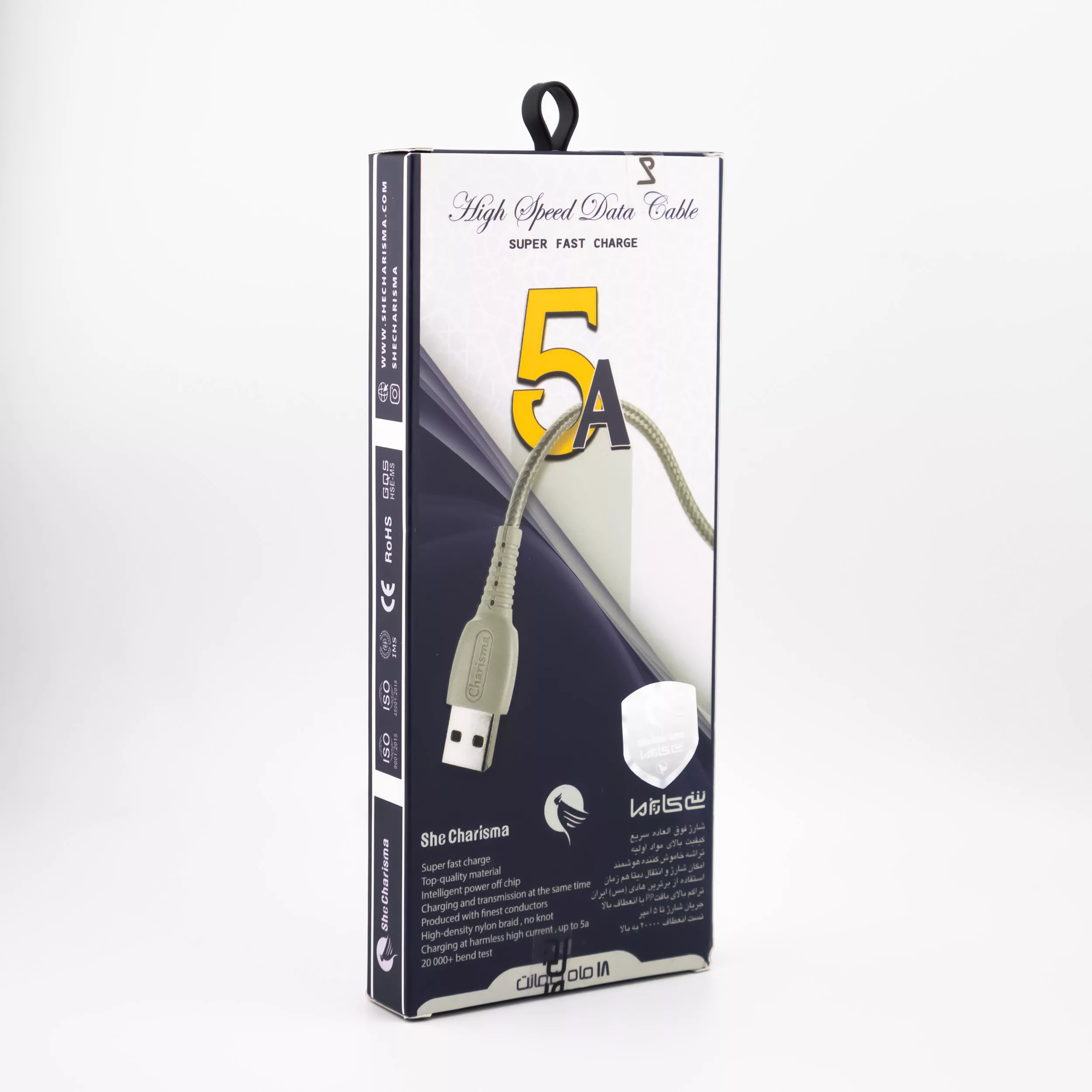 کابل تبدیل USB به لایتنینگ شی کاریزما مدل SOHEIL به طول 1.2 متر